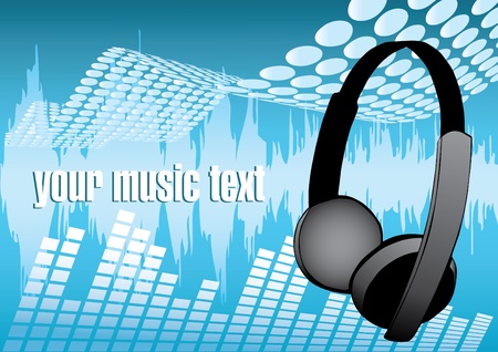 musical headphones designのイラスト素材