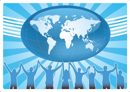 globe crew abstractのイラスト素材