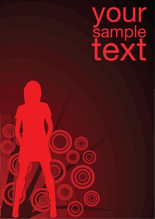 abstract design of modern womanのイラスト素材