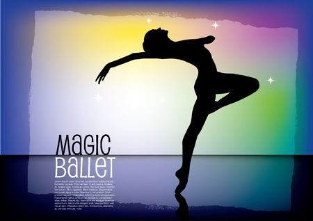 magic ballet vector backgroundのイラスト素材