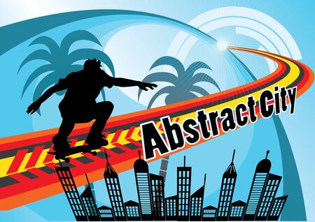 abstract city designのイラスト素材