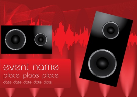 speakers abstract posterのイラスト素材