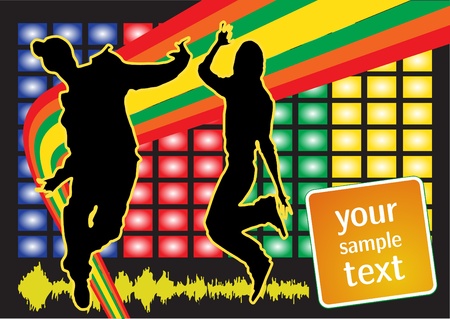 disco dance backgroundのイラスト素材