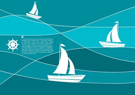 sailing boats abstract vectorのイラスト素材