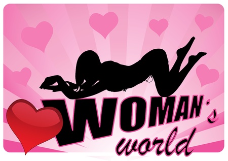 sexy woman's world vectorのイラスト素材