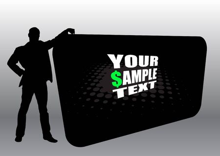 man with perspective frameのイラスト素材