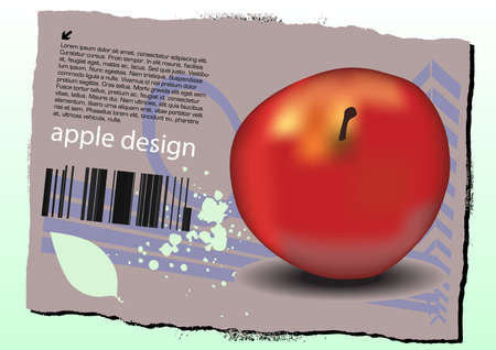 apple grunge designのイラスト素材