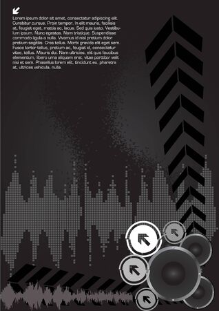 abstract musical background のイラスト素材