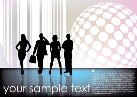 businessmen on modern background のイラスト素材