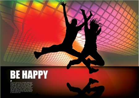 happy people background のイラスト素材