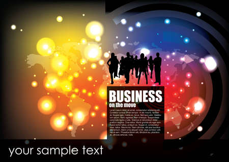 businessman on sparkling background のイラスト素材