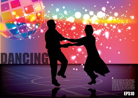 dancing couple background のイラスト素材