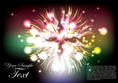 neon floral background のイラスト素材