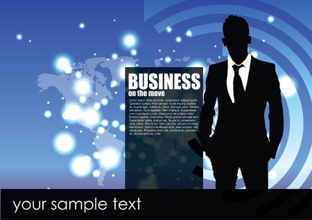 businessman on sparkling background のイラスト素材