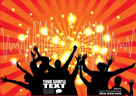 People dancing background party のイラスト素材