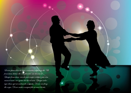 dancing couple background のイラスト素材