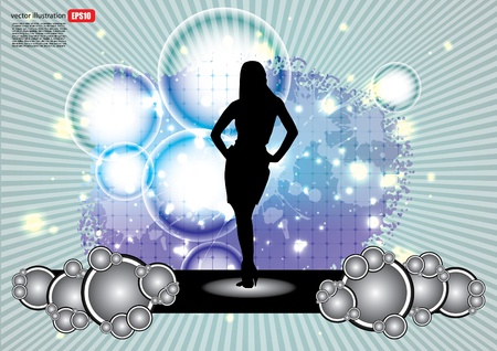 female shape on abstract background のイラスト素材