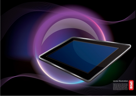 mobile device on abstract background のイラスト素材