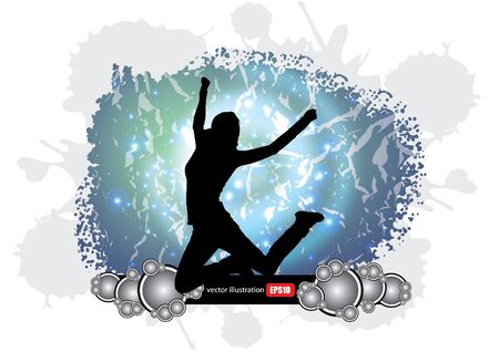 dynamic woman background のイラスト素材