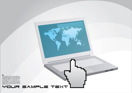 computer device click のイラスト素材