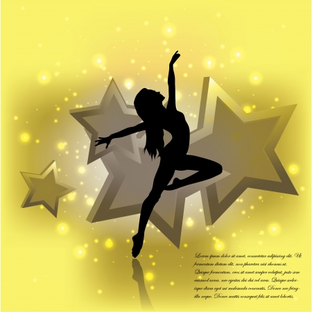 dancing woman background  のイラスト素材