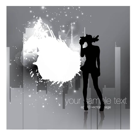 woman splash background  のイラスト素材