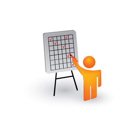 comic businessman presenting  のイラスト素材