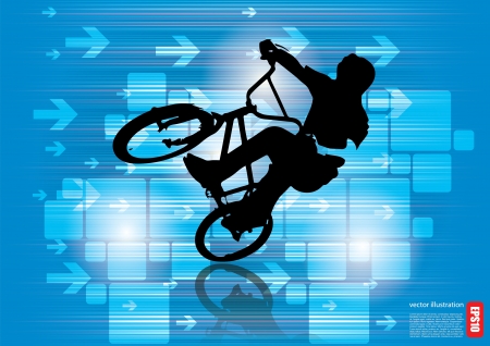 extreme cycling backgroundのイラスト素材