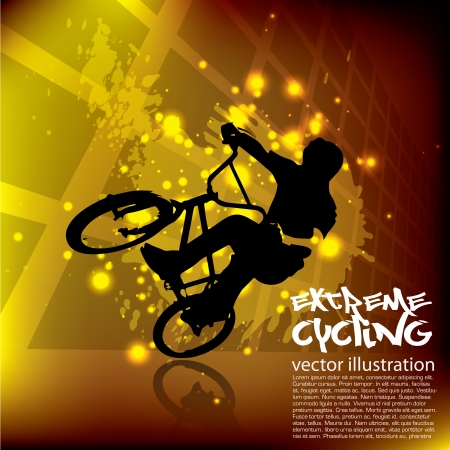 extreme cycling backgroundのイラスト素材