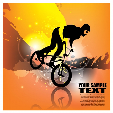 extreme cycling backgroundのイラスト素材