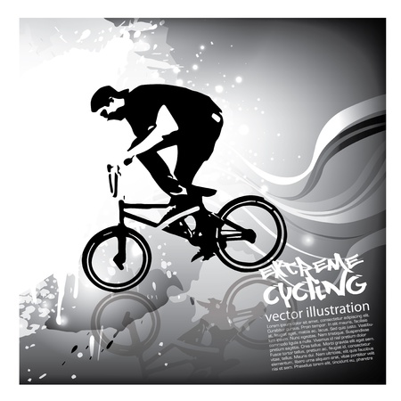 extreme cycling backgroundのイラスト素材