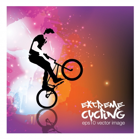 extreme cycling backgroundのイラスト素材