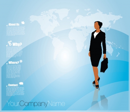 businesswoman backgroundのイラスト素材