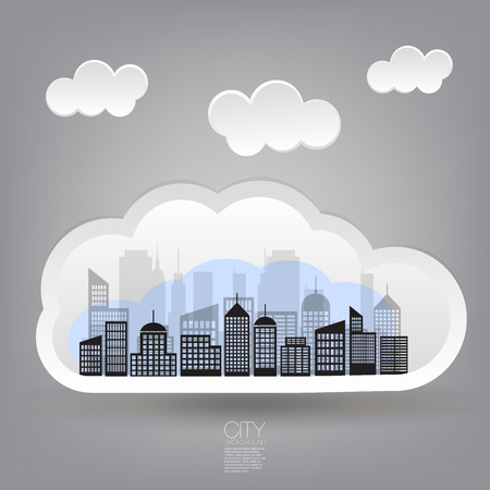 City in the Cloudの写真素材