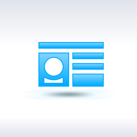 Id Card Blue Iconのイラスト素材