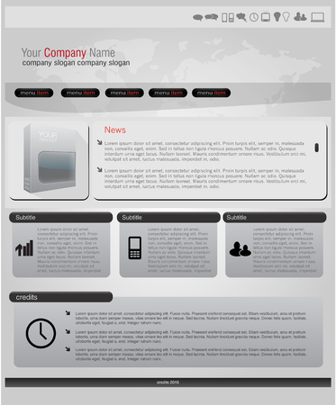 Modern Website Templateのイラスト素材