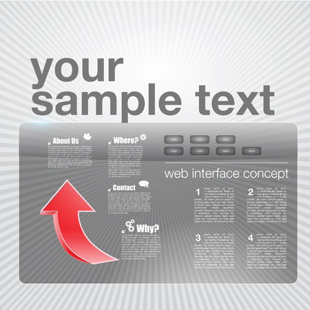 simple website templateのイラスト素材