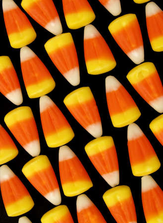 diagonal rows of candy cornの写真素材