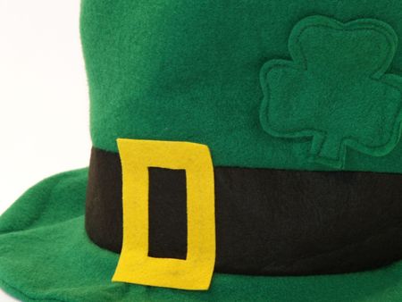 green felt leprechaun hat for Saint Patricks Dayの写真素材
