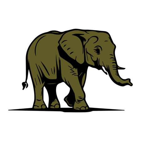 Brown Elephant Logo Icon Design Illustrationのイラスト素材