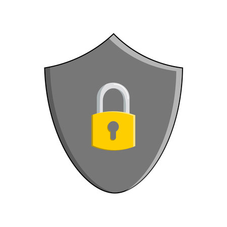 security shield icons, Security shield symbols. Vector illustration.のイラスト素材