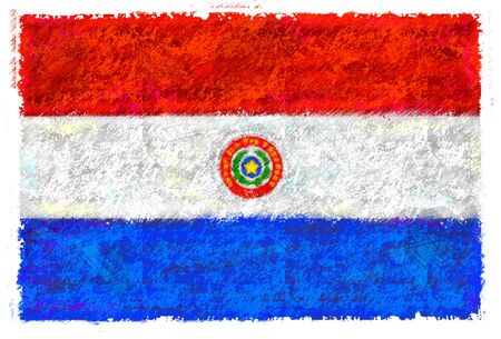 Flag of Paraguayの写真素材