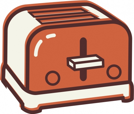 Illustration of a toasterの写真素材