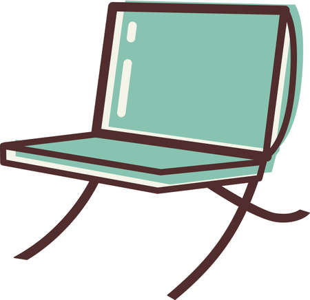 Illustration of a modern chairの写真素材