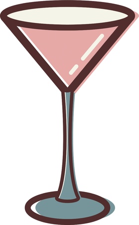Illustration of a martini glassの写真素材
