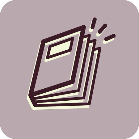 Illustration of a book on a purple backgroundの写真素材