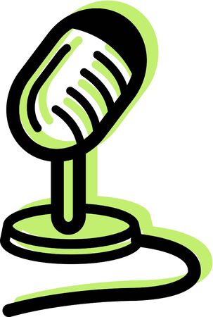 Illustration of a microphoneの写真素材
