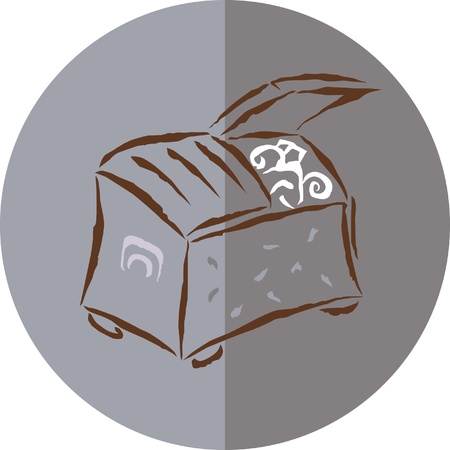 A drawing of a garbage canの写真素材