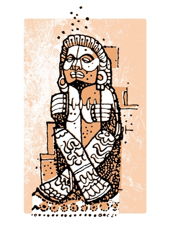 A stone sculptureの写真素材