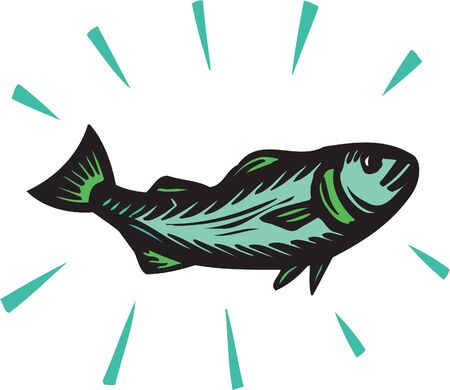 A green fishの写真素材